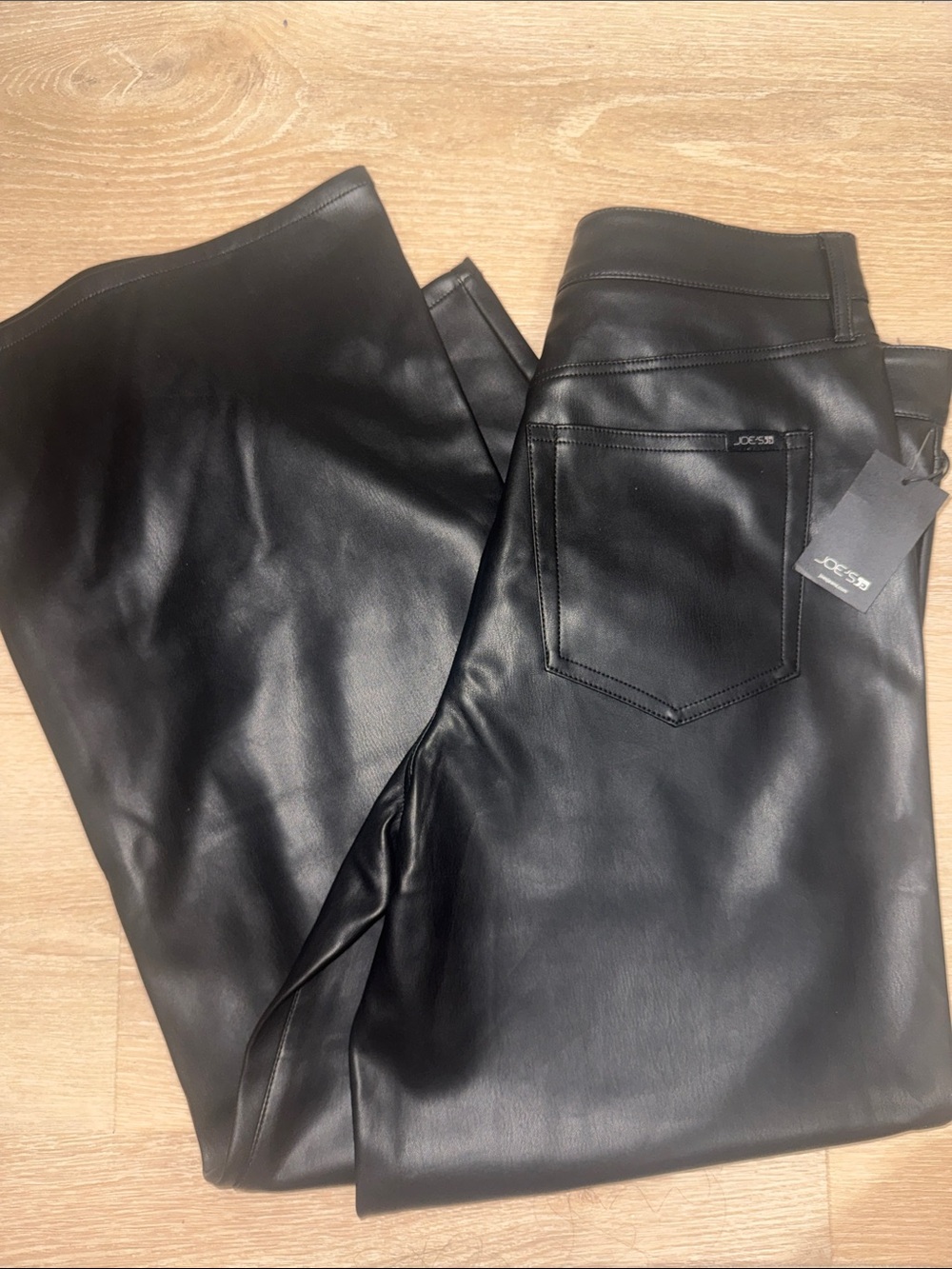 JOES Jeans Black Wide-Leg Faux Leather Pants